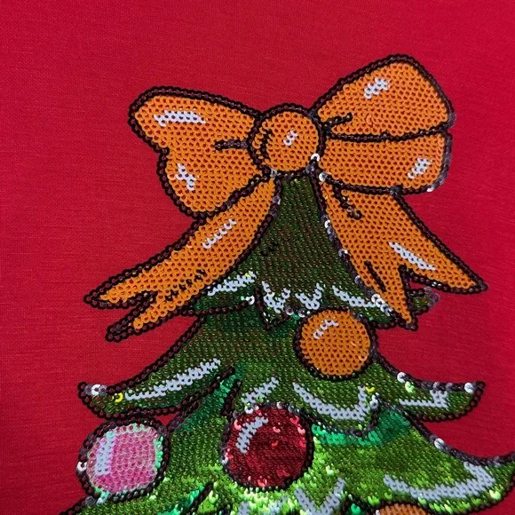 Simply Southern Sequin Holiday Crew Neck Sweater NWT - Picture 4 of 7